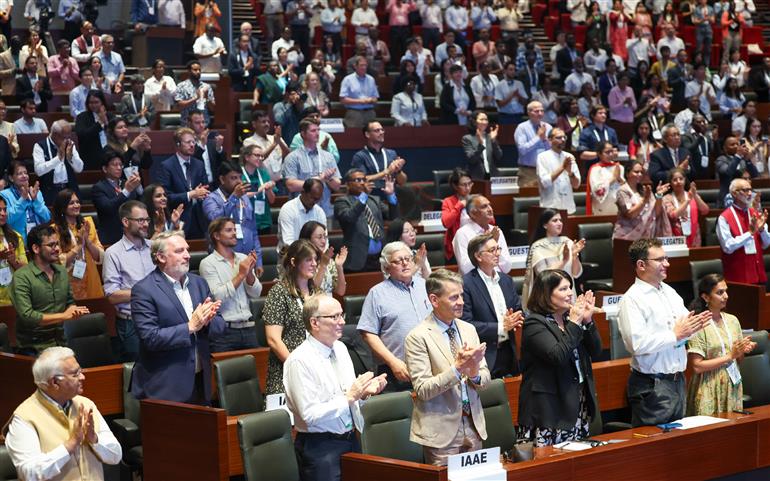 Gathering at the inauguration of the 32nd International Conference of Agricultural Economists (ICAE) at National Agricultural Science Centre (NASC) Complex, in New Delhi on August 03, 2024. PM addressing on the occasion.