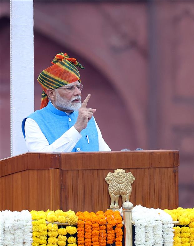 PM addressing the Nation on the occasion of 78th Independence Day at Red Fort, in Delhi on August 15, 2024.