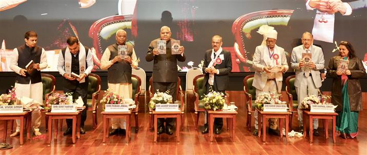 The Vice President of India, Shri Jagdeep Dhankhar graced the 138th Birth Anniversary Celebration of Raja Mahendra Pratap at Bharat Mandapam, in New Delhi on December 01, 2024.