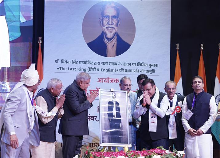 The Vice President of India, Shri Jagdeep Dhankhar graced the 138th Birth Anniversary Celebration of Raja Mahendra Pratap at Bharat Mandapam, in New Delhi on December 01, 2024.
