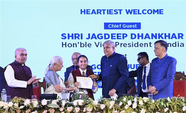 The Vice President of India, Shri Jagdeep Dhankhar graced the Golden Jubilee Celebrations of Seth Anandram Jaipuria School at Kanpur, in Uttar Pradesh on December 01, 2024.