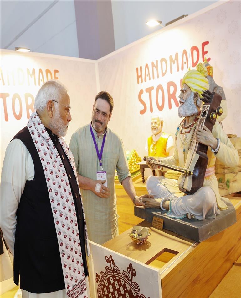 PM attends Exhibition of Rising Rajasthan Global Investment Summit 2024 in Jaipur, Rajasthan on December 09, 2024.