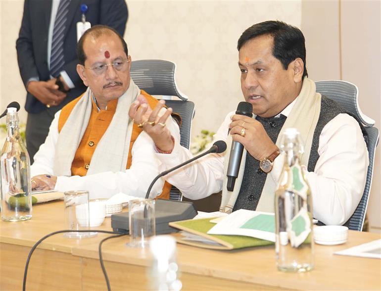 The Union Minister for Ports, Shipping and Waterways, Shri Sarbananda Sonowal addressing at inaugural session of the 1st Indian Maritime Heritage Conclave organised by the Ministry of Ports, Shipping and Waterways at IICC Yashobhoomi in Dwarka, Delhi on December 11, 2024.