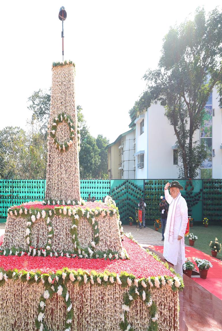 The Union Minister for Home Affairs and Cooperation, Shri Amit Shah attends the 61st Raising Day function of Sashastra Seema Bal (SSB) as a Chief Guest at Siliguri, in West Bengal on December 20, 2024.