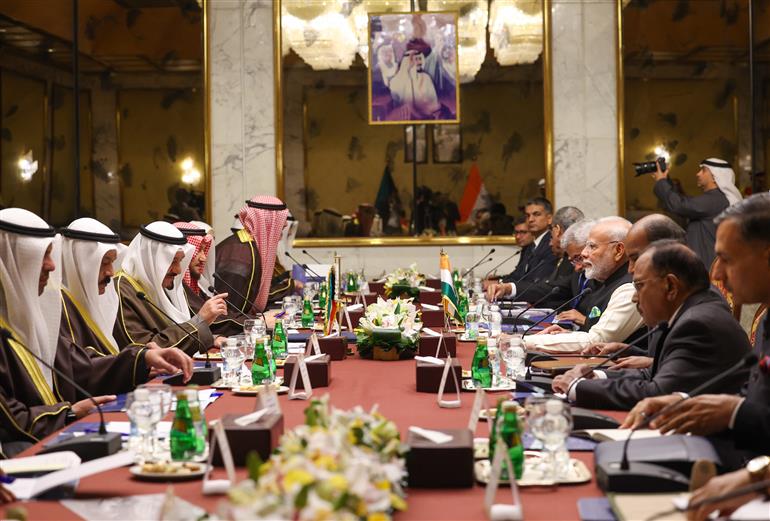 PM attends delegation level talks between India and Kuwait, in Kuwait on December 22, 2024.