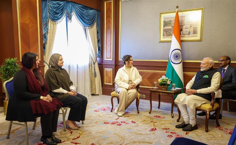 PM meeting with Influencer Ms Shaikha AJ Al-Sabah, in Kuwait on December 22, 2024. 