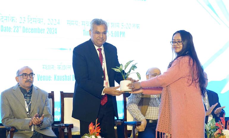 The Secretary, Ministry of Statistics & Programme Implementation (MoSPI), Dr. Saurabh Garg and the Chief Executive Officer (CEO), NITI Aayog, Shri BVR Subrahmanyam attend the sensitization cum review meeting with Statistical Advisers of Ministries/Departments, in New Delhi on December 23, 2024.
