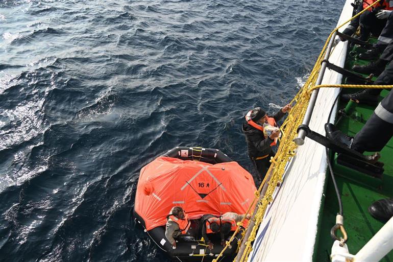 Indian Coast Guard rescues crew of nine after vessel sinks in Arabian Sea on December 26, 2024.