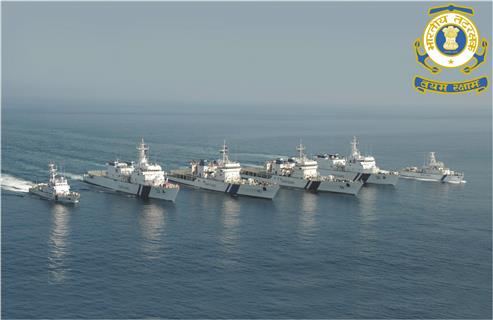 The Indian Coast Guard celebrates 48th Raising Day, in New Delhi on February 01, 2024.