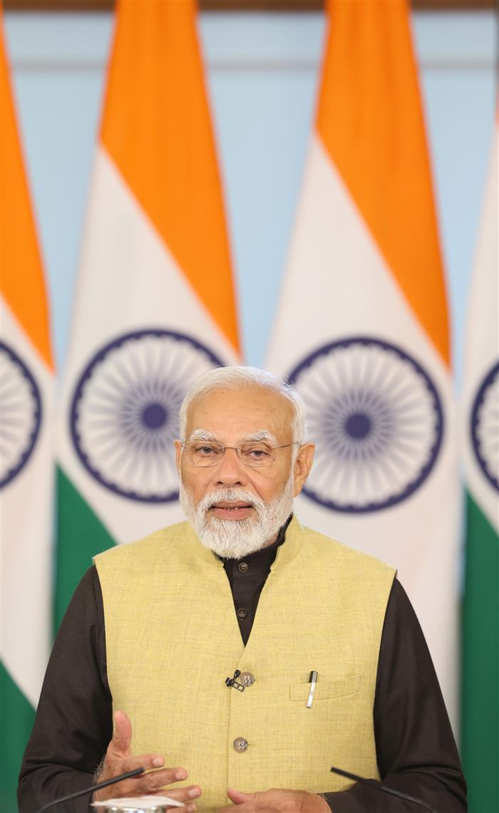 PM addresses Ashwamedha Yagya organised by the Gayatri Parivar through a video message on February 25, 2024.