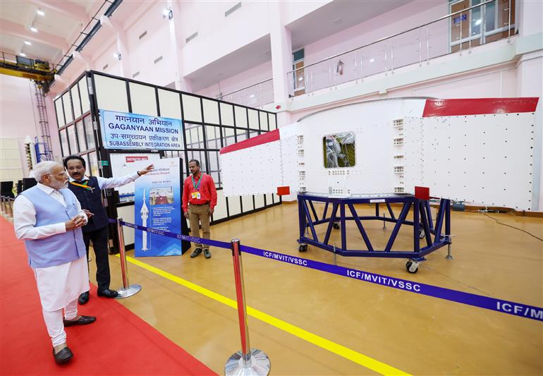 PM visits Vikram Sarabhai Space centre (VSSC) at Thiruvananthapuram, in Kerala on February 27, 2024.