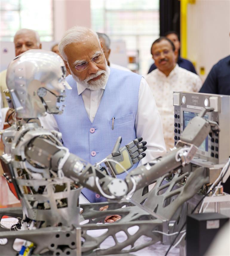 PM visits Vikram Sarabhai Space centre (VSSC) at Thiruvananthapuram, in Kerala on February 27, 2024.