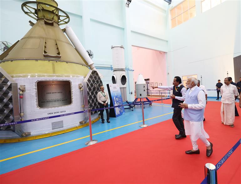 PM visits Vikram Sarabhai Space centre (VSSC) at Thiruvananthapuram, in Kerala on February 27, 2024.