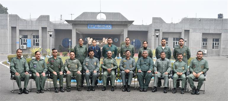 Air Marshal Vibhas Pande, Air Officer Commanding-in-Chief, Maintenance Command along with Mrs. Ruchira Pande, President Air Force Family Welfare Association Regional [AFFWA (R)] visit Base Repair Depot, Najafgarh, in Delhi on January 04, 2024.