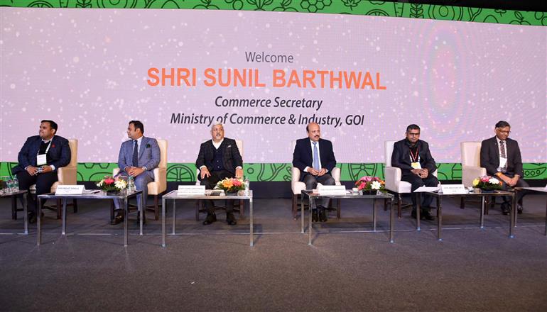 The Secretary, Department of Commerce, Shri Sunil Barthwal attends the 7th Edition of Indus Food 2024 at India Exposition Mart, in Uttar Pradesh on January 08, 2024.