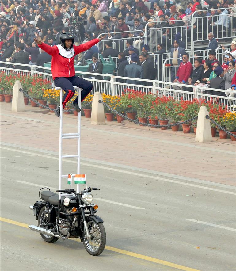 Glimpses of 75th Republic Day Parade at Kartavya Path, in New Delhi on January 26, 2024.