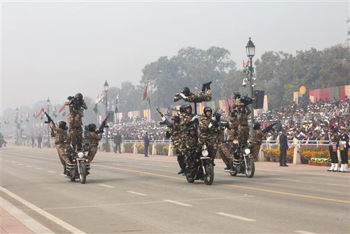 Glimpses of 75th Republic Day Parade at Kartavya Path, in New Delhi on January 26, 2024.