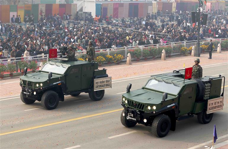 Glimpses of 75th Republic Day Parade at Kartavya Path, in New Delhi on January 26, 2024.