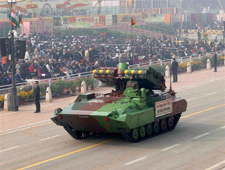 Glimpses of 75th Republic Day Parade at Kartavya Path, in New Delhi on January 26, 2024.