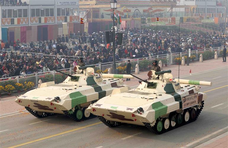 Glimpses of 75th Republic Day Parade at Kartavya Path, in New Delhi on January 26, 2024.