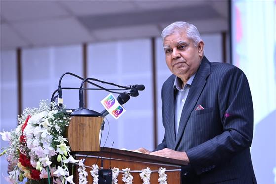 The Vice President and Chairman, Rajya Sabha & ex-officio Chancellor of Pondicherry University, Shri Jagdeep Dhankhar interacting with students of the Pondicherry university on the theme ‘Viksit Bharat by 2047’, in Puducherry on January 28, 2024.