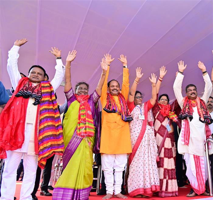 The President, Smt. Droupadi Murmu participates in the annual Rath Yatra festival in Puri, Odisha on July 07, 2024.