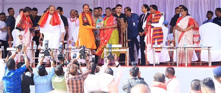 The President, Smt. Droupadi Murmu participates in the annual Rath Yatra festival in Puri, Odisha on July 07, 2024.