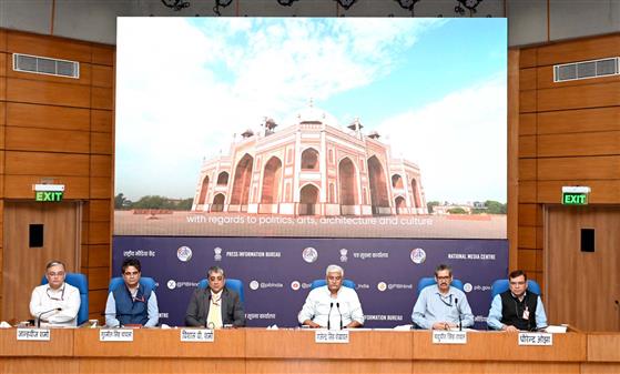 The Union Minister of Culture and Tourism, Shri Gajendra Singh Shekhawat holding a curtain raiser Press Conference on 46th session of UNESCO’s World Heritage Committee Meeting at National Media Centre, in New Delhi on July 19, 2024.