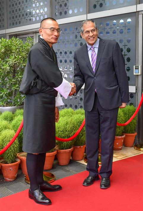 The Prime Minister of Bhutan, Mr. Tshering Tobgay arrives for attending the Swearing-in Ceremony of the Prime Minister of India and the Council of Ministers, in New Delhi on June 09, 2024.