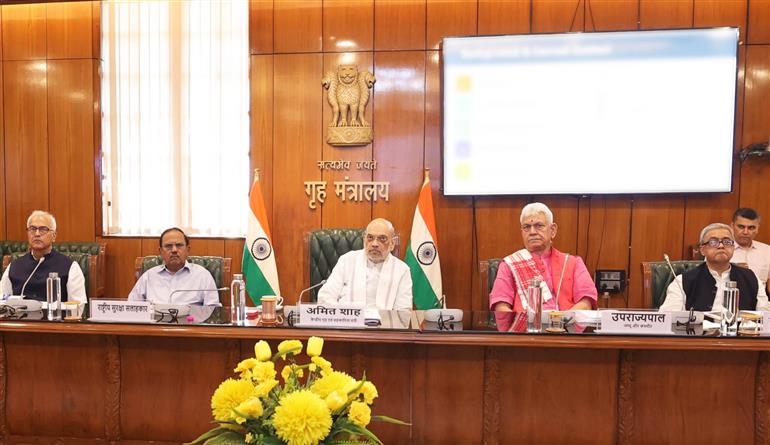The Union Minister for Home Affairs and Cooperation, Shri Amit Shah chaired a high-level review meeting on security scenario of Amarnath Yatra, in New Delhi on June 16, 2024.