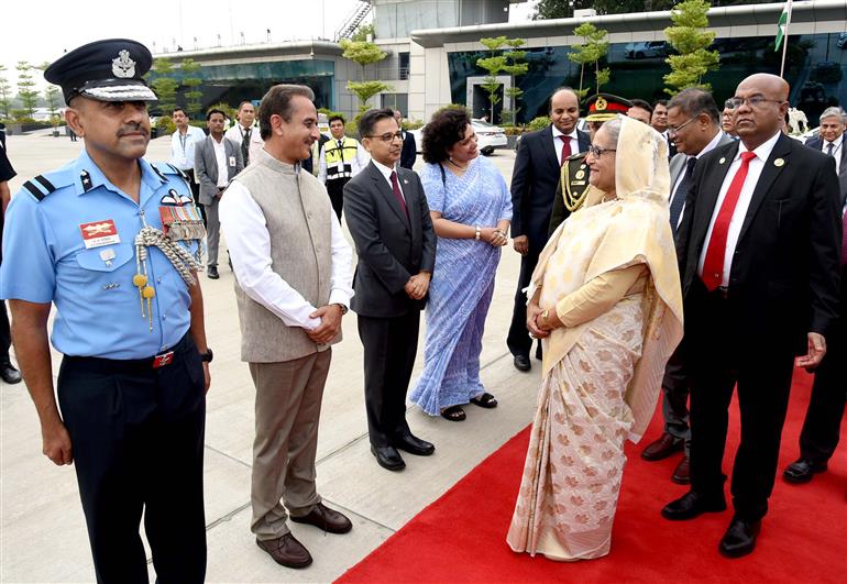 The Prime Minister of Bangladesh, Smt. Sheikh Hasina Departure to Bangladesh from Delhi Airport, in New Delhi on June 22, 2024.