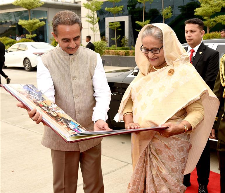 The Prime Minister of Bangladesh, Smt. Sheikh Hasina Departure to Bangladesh from Delhi Airport, in New Delhi on June 22, 2024.