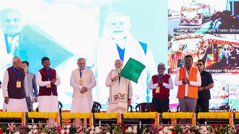 PM flags off three trains, in Jharkhand on March 01, 2024.