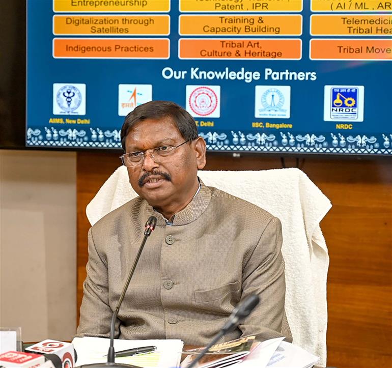 07 मार्च, 2024 को नई दिल्ली में कृषि क्षेत्र की चार प्रमुख पहलों के उद्घाटन अवसर पर केंद्रीय जनजातीय मामले और कृषि एवं किसान कल्याण मंत्री श्री अर्जुन मुंडा।