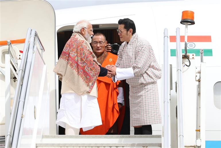 PM departs for New Delhi from Bhutan on March 23, 2024.