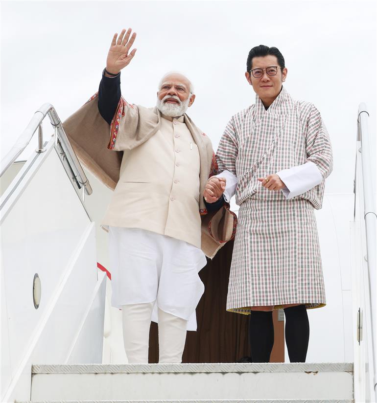 PM departs for New Delhi from Bhutan on March 23, 2024.
