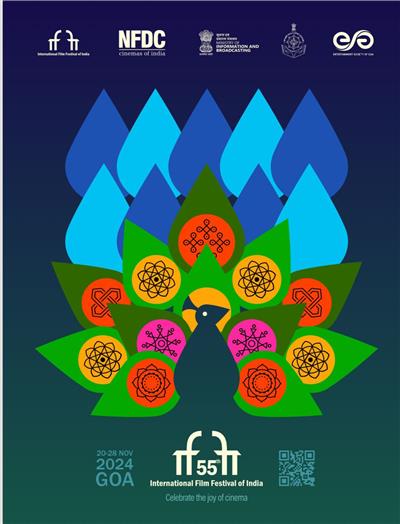 Poster for 55th International Film Festival of India launched in presence of the Secretary, Ministry of Information and Broadcasting, Shri Sanjay Jaju and other dignitaries at Cannes, in France on May 17, 2024.  