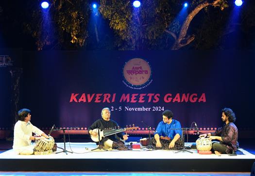Glimpses of the Kaveri Meets Ganga (Cultural Event) at Kartavya Path, in New Delhi on November 05, 2024. The Minister of State (Independent Charge) for Law and Justice & Parliamentary Affairs, Shri Arjun Ram Meghwal graced the event.
