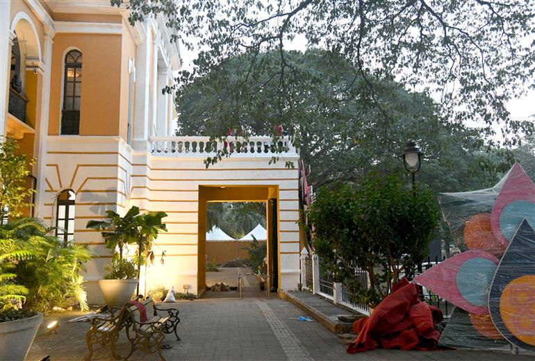 Glimpses of preparations for the 55th International Film Festival of India (IFFI), in Goa on November 18, 2024.