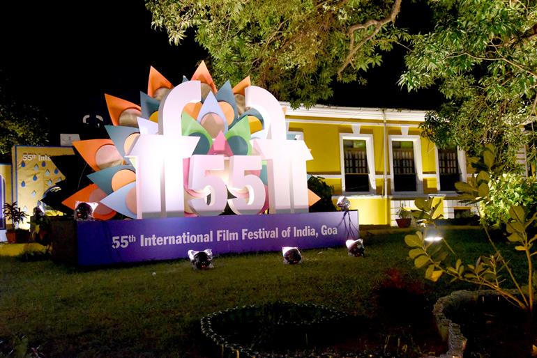 Glimpses of preparations for the 55th International Film Festival of India (IFFI), in Goa on November 19, 2024.