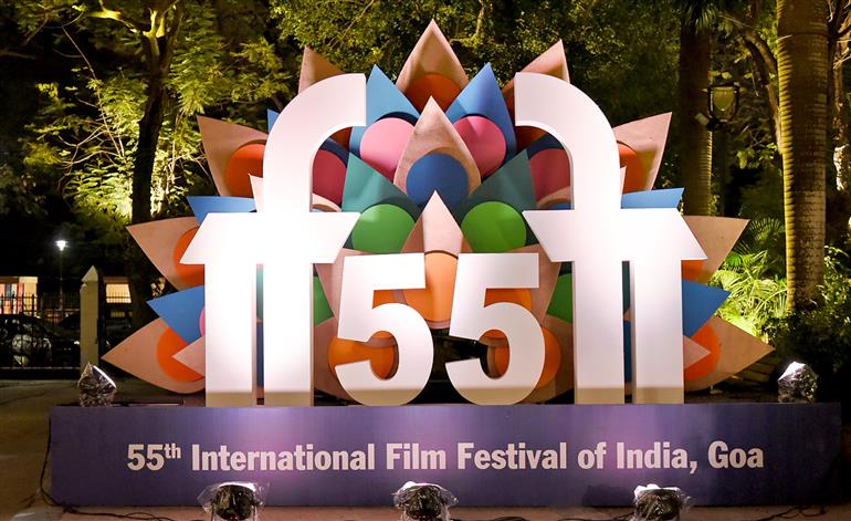 Glimpses of preparations for the 55th International Film Festival of India (IFFI), in Goa on November 19, 2024.