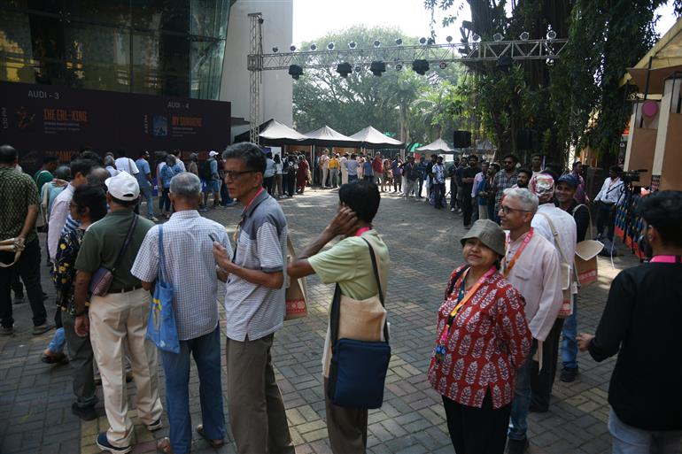 Huge Crowd Throngs IFFI Opening Film Screening, in Goa on November 20, 2024.