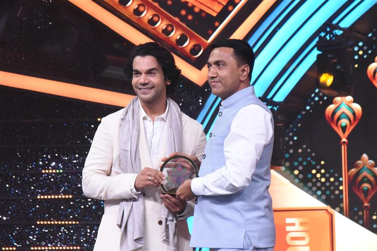 Actor Rajkumar Rao was felicitated during IFFI 2024, in Goa on November 20, 2024.