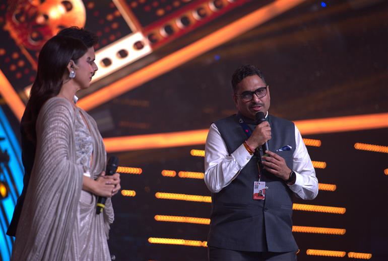 The Secretary, Ministry of Information & Broadcasting, Sh. Sanjay Jaju addressing the gathering of IFFI 2024, in Goa on November 20, 2024.