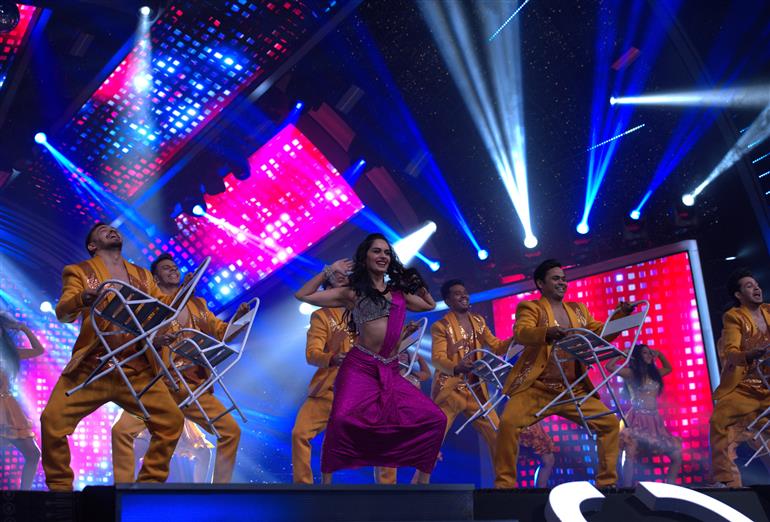 Actor Manushi Chillar performed during opening ceremony of IFFI 2024, in Goa on November 20, 2024.
