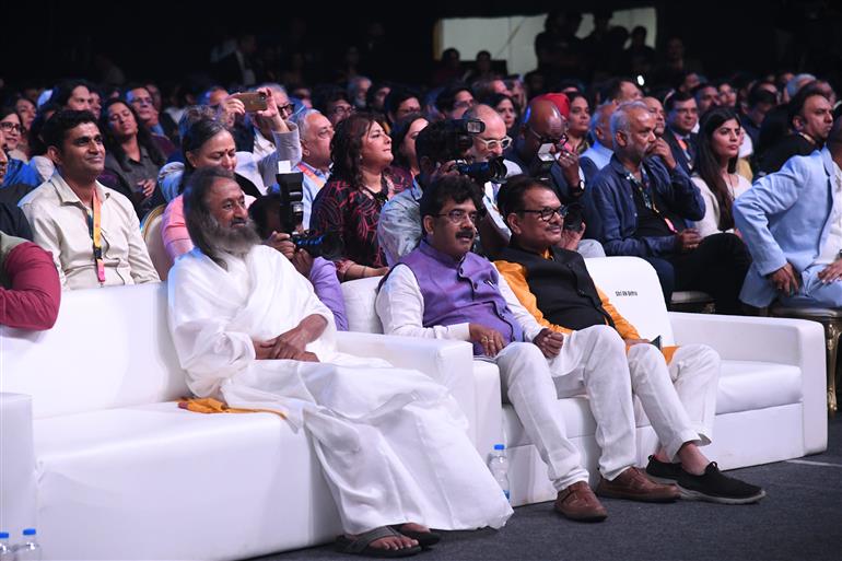 Pandit Sri Sri Ravi Shankar graced the opening ceremony of IFFI 2024, in Goa on November 20, 2024.