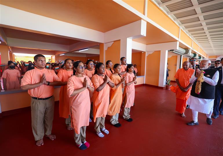 PM visited the Saraswati Vidya Niketan School at Georgetown, in Guyana on November 21, 2024.