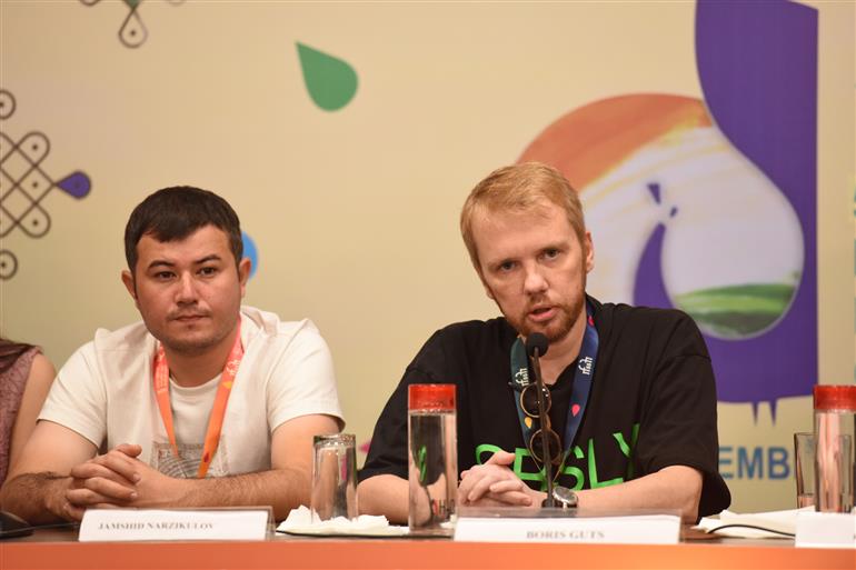 Boris Guts, Director of the Movie Deaf lovers Interacting with the Media at 55th IFFI, in Goa on November 22, 2024.