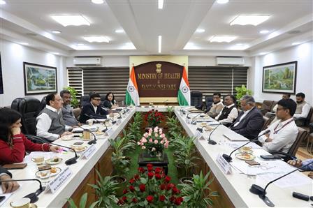 The Union Minister of Health and Family Welfare & Chemicals and Fertilizers, Shri Jagat Prakash Nadda and the Union Minister for Education, Shri Dharmendra Pradhan at signing ceremony of Ministry of Health and Family Welfare with Ministry of Education, in New Delhi on November 22, 2024.