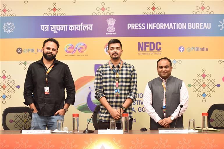 Press Conference With Team of " Roti Koon Banasi" & "Bramayugam" at 55th IFFI, in Goa on November 22, 2024. 